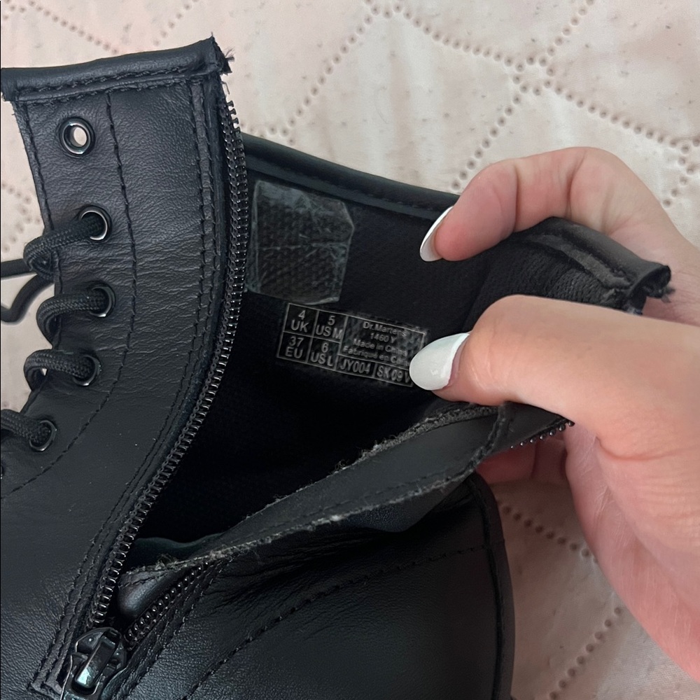 Dr. Martens Black Leather Combat Boots - Picture 4 of 4